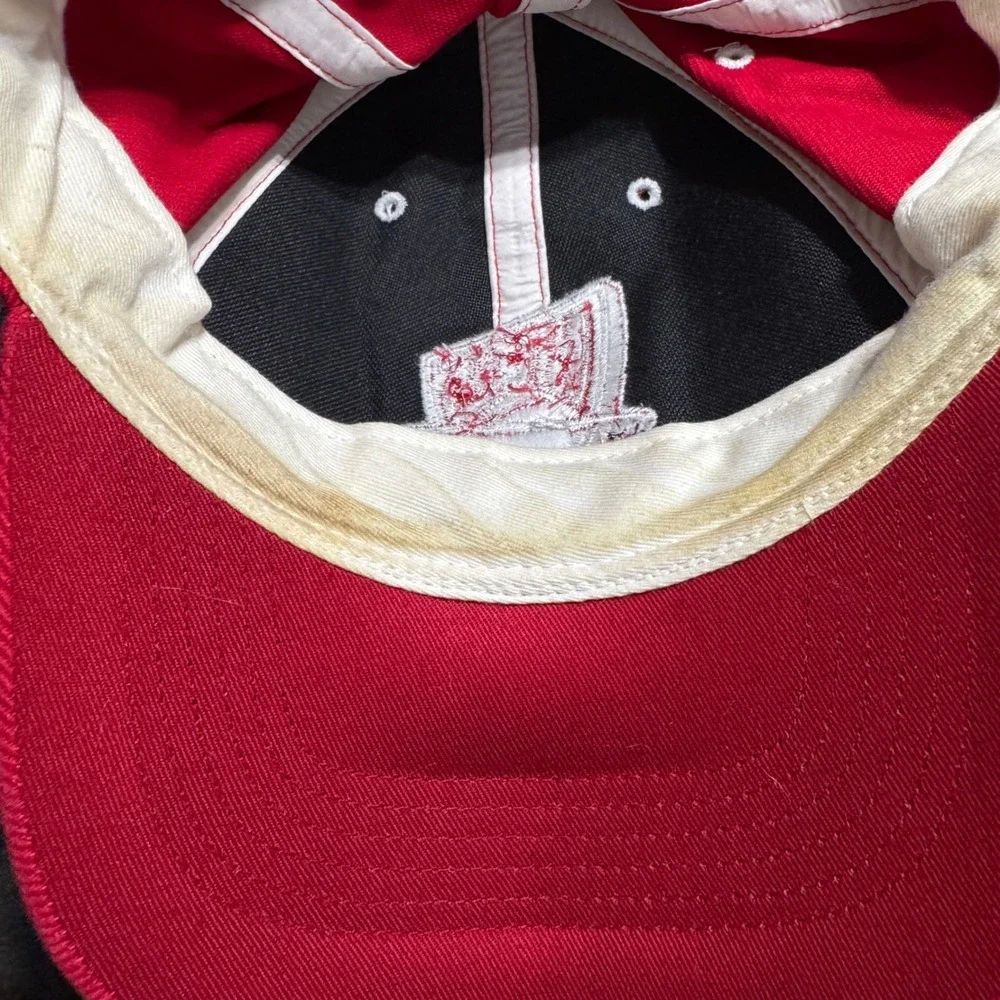 Vintage New Jersey Nets Hat Twins Enterprise Red NBA Basketball Adjustable Cap